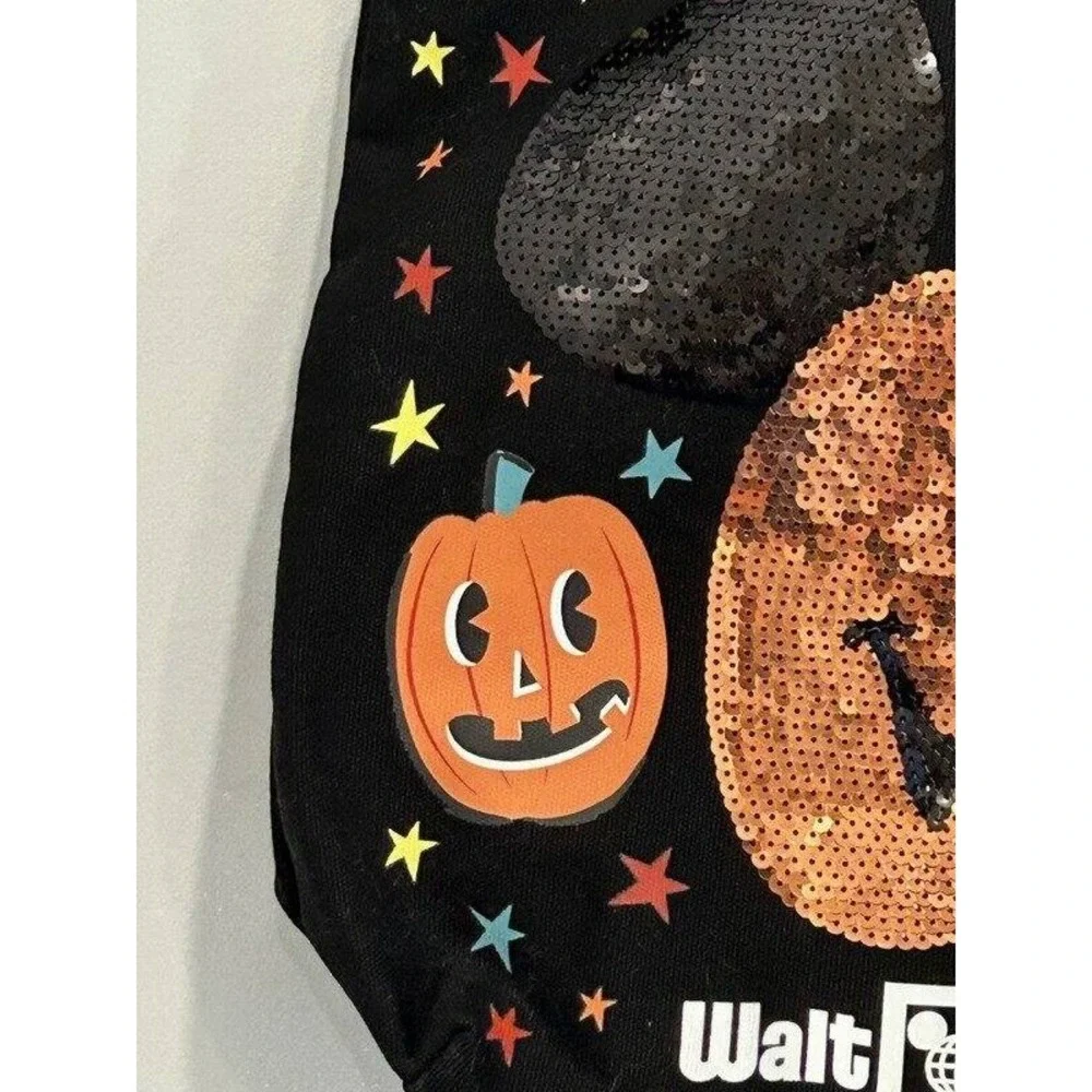 Disney Parks Walt Disney World Canvas Tote Bag Halloween Pumpkin Mickey Mouse